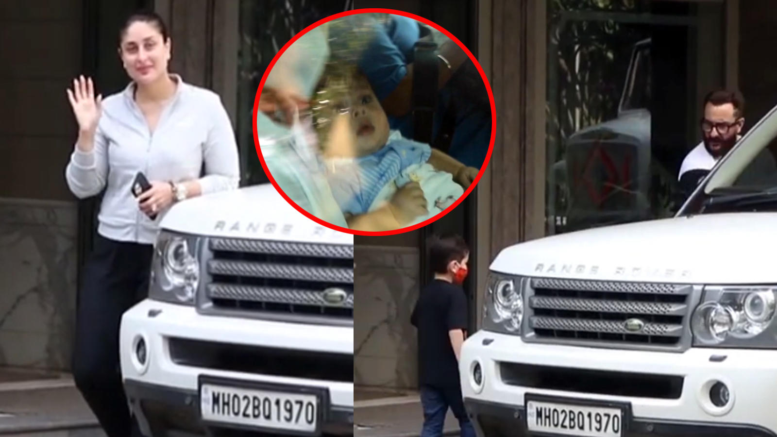 Saif Ali Khan and Kareena Kapoor Khan with their two kids Taimur and Jeh pay a visit to Randhir Kapoor | Hindi Movie News - Bollywood - Times of India