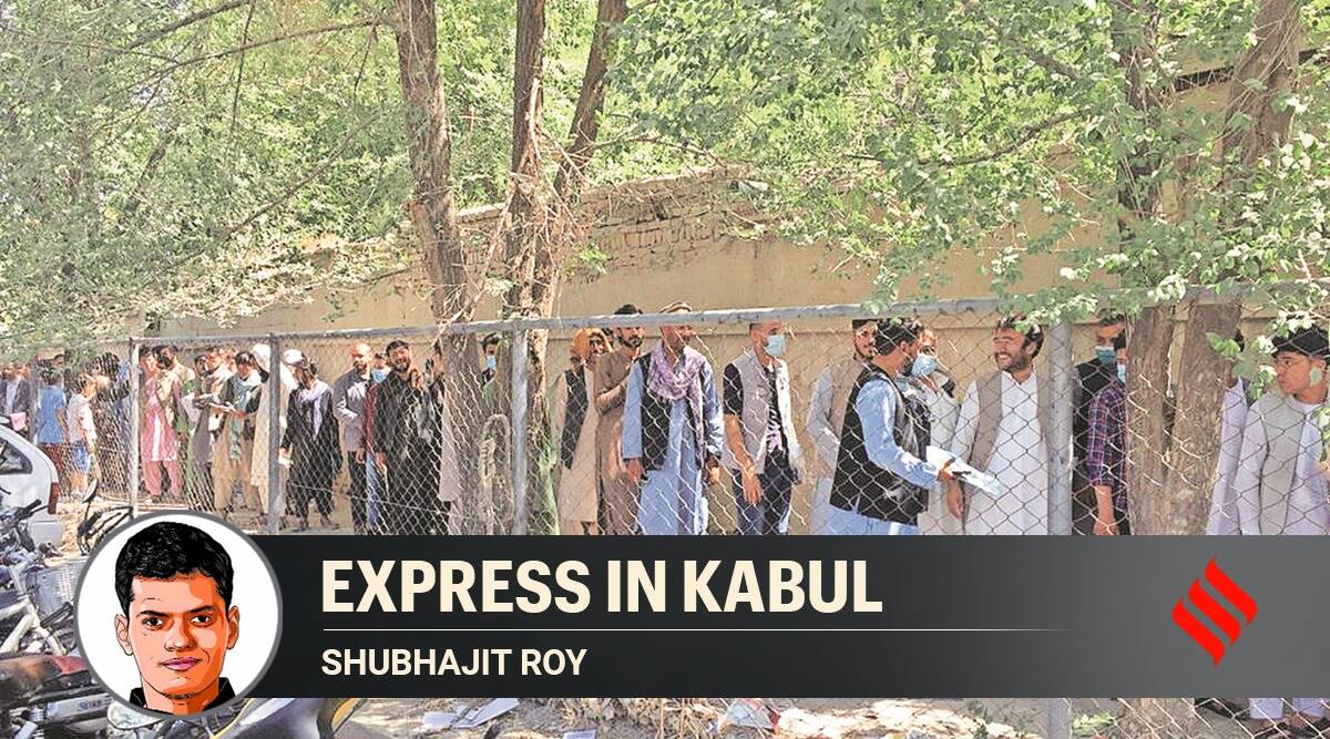 Mazar falls, hundreds throng Kabul passport office, waiting for passage out of Afghanistan | World News,The Indian Express