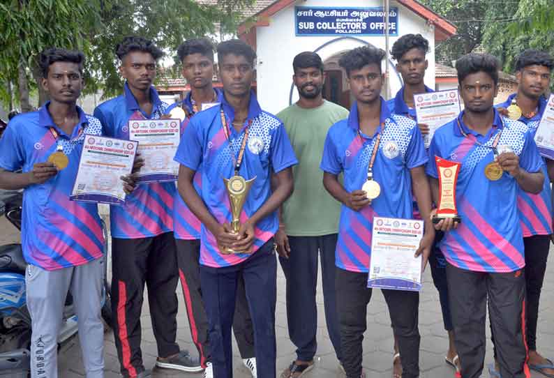 Welcome to Tamil Nadu team players in Pollachi || தமிழக அணி வீரர்களுக்கு பொள்ளாச்சியில் வரவேற்பு