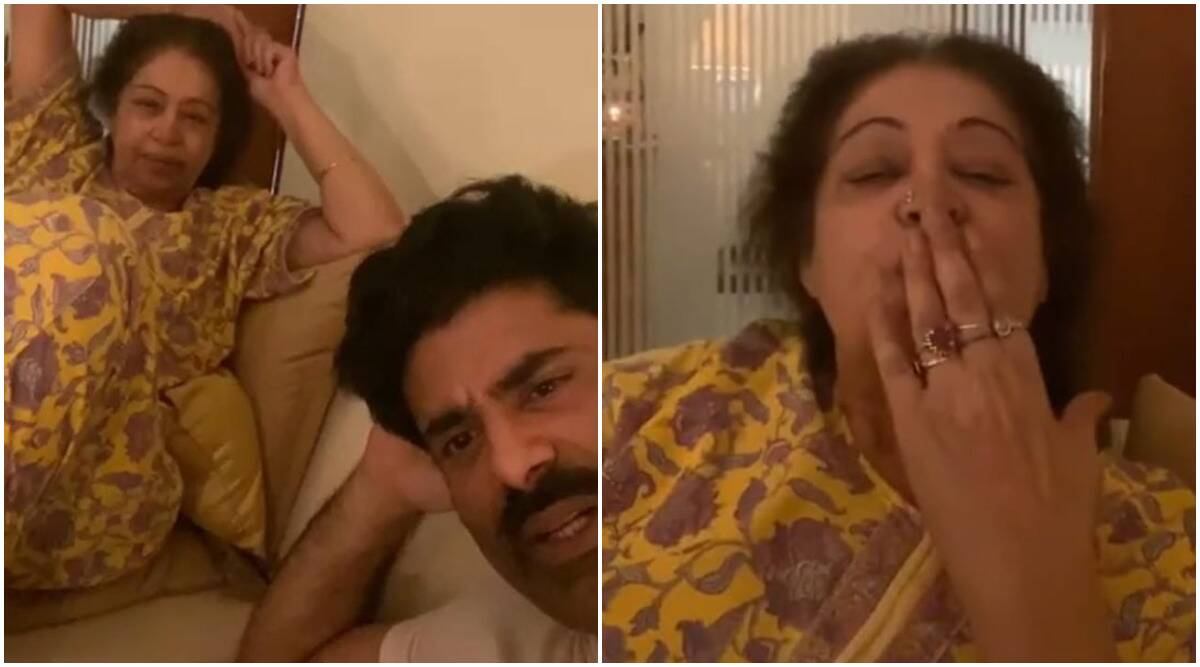 Kirron Kher appears in son Sikandar’s video, asks him to get married: ‘Who will wear my sarees, jewellery?’ | Entertainment News,The Indian Express