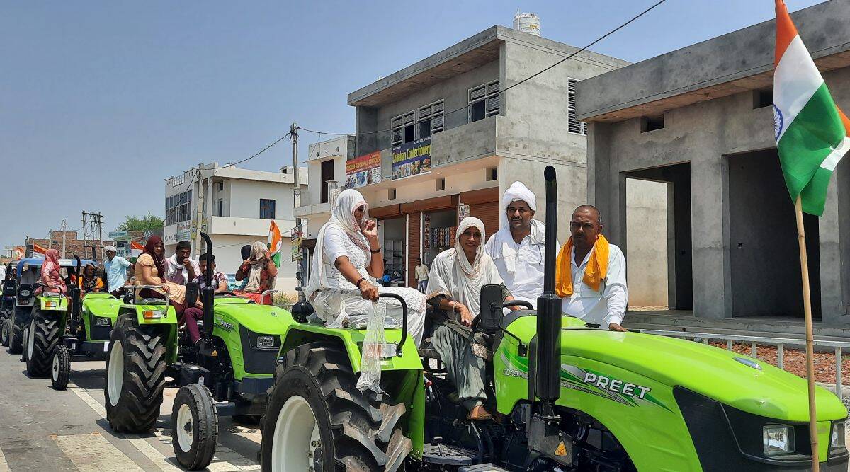 Haryana women again take lead role, this time for farmers’ Tiranga Yatra | Cities News,The Indian Express
