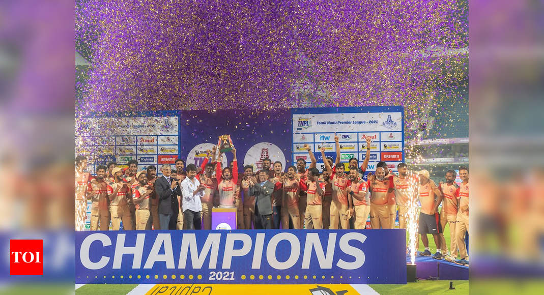 Chepauk Super Gillies edge past Trichy Warriors to retain Tamil Nadu Premier League crown | Cricket News - Times of India